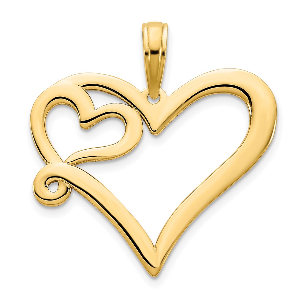 D5074.jpg 14k Heart in Heart Pendant - Image 1