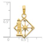 14k Lighthouse Compass Pendant - Image 3