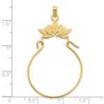 14k Leaves Charm Holder Pendant - Image 2