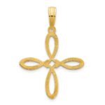 14k Fancy Celtic Knot Cross Pendant - Image 4