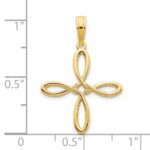 14k Fancy Celtic Knot Cross Pendant - Image 3
