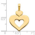 14k Cut-out Heart Pendant - Image 3