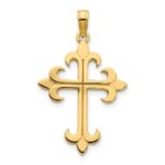 14k Fleur de Lis Cross Charm
