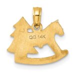14k Polished Epoxy Rocking Horse with Christmas Tree Pendant - Image 4