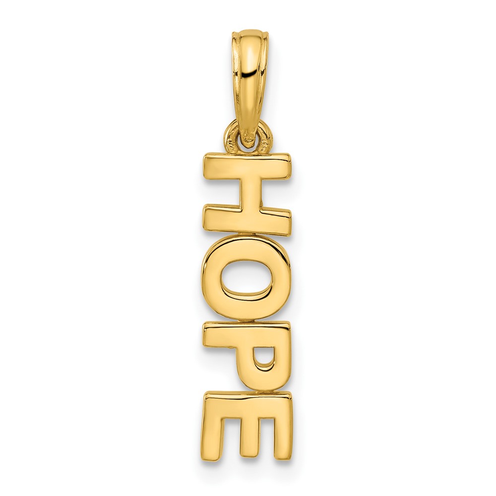 D5329.jpg 14k Polished HOPE Pendant - Image 1