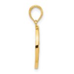 14k Polished Music Notes and Treble Clef in Circle Pendant - Image 2