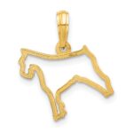 14K Polished Dog Outline Pendant - Image 3