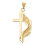 14K Polished Cross with Drape Pendant - Image 4