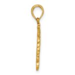 14K Polished Lion Head with Crown Pendant - Image 2