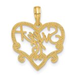 14k SWEET 16 in Heart Charm - Image 3