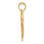 14k Fancy Swirl Heart Charm - Image 2