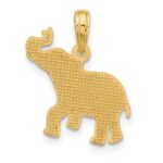 14K Polished Fancy Decorated Elephant Charm - Image 4