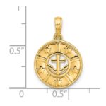 14K Polished Anchor and Stars Charm - Image 4
