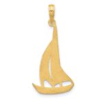 14K Polished Sailboat Charm - Image 4
