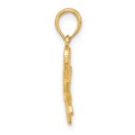 14K Polished Fancy Flower Charm - Image 2