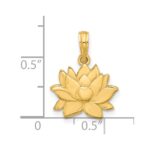 14KY Polished Flower Pendant - Image 3