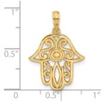 14K Fancy Hamsa Charm - Image 3