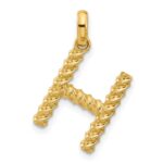 14ky Fancy Twist Letter H