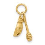 14k Fancy HONEY Pot With Dipper Charm - Image 2