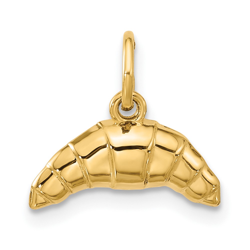 D5685.jpg 14k 3-D Fancy Croissant Charm - Image 1