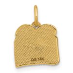 14k White Enameled Fancy Egg on Toast Charm - Image 3