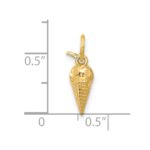 14k Fancy Ice Cream Cone Charm - Image 5