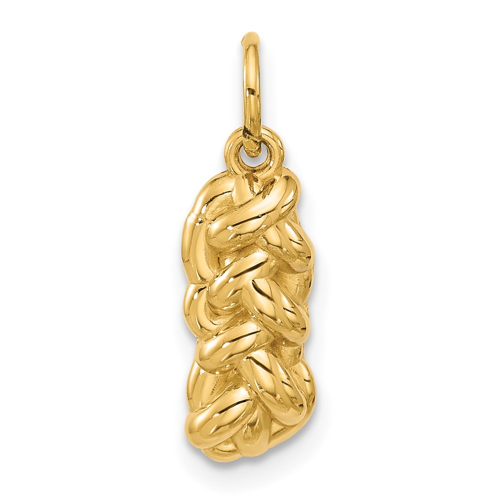 D5701.jpg 14k 3-D Fancy Challah Bread Charm - Image 1
