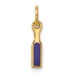 14k Blue Enameled Fancy Hairbrush Charm - Image 3