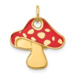 14k Enameled Flat Toadstool Charm