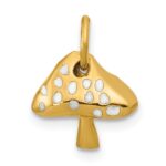 14k Enameled Curvy Toadstool Charm