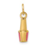 14k Pink Enameled Nail Polish Charm - Image 2