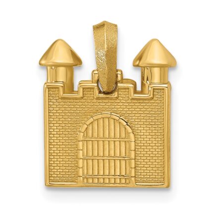 14k 2-D Castle Pendant