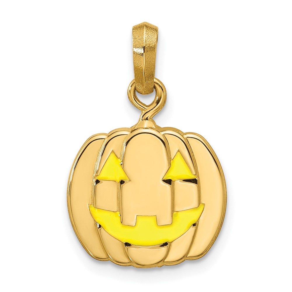 D5727.jpg 14k Enameled Jack-o-Lantern Pendant - Image 1
