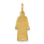 14k White Enameled Bathrobe Charm - Image 3