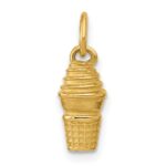 14k Swirl Ice Cream Cone Charm - Image 3