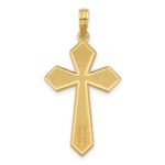 14K Polished Pointed Christian Cross Pendant - Image 3