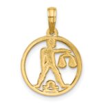 14K Polished Round Libra Pendant - Image 3