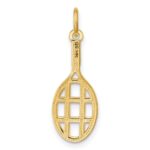 14K Polished Tennis Racket Pendant - Image 3