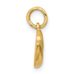 14K Polished Green Enameled Pistachio Pendant - Image 2