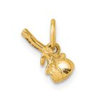 14K Polished Rose Flower Pendant - Image 3