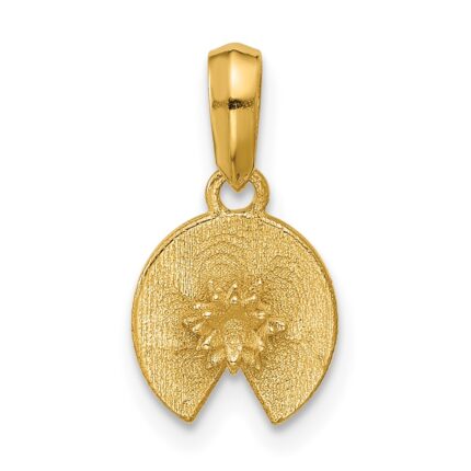 14K Polished Lily Pad Pendant