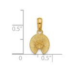 14K Polished Lily Pad Pendant - Image 5