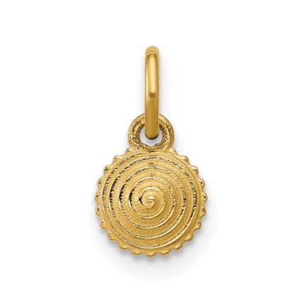 14K Polished Cupcake Pendant