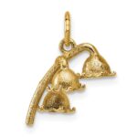 14K Polished Lily of the Valley Pendant - Image 3