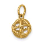 14K Polished Sphere Shape Pendant - Image 3