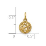 14K Polished Sphere Shape Pendant - Image 4