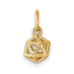14K Polished Podium Pendant - Image 3