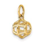 14K Polished Pentagonal Shape Pendant - Image 4