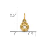 14K Polished Icosahedron Shape Pendant - Image 5