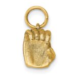 14K American Sign Language Alphabet Fingerspelling Sign C Pendant